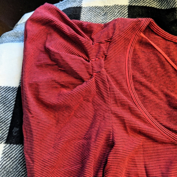 Free People Penelope Puff Sleeve Red Top size M - Picture 8 of 12